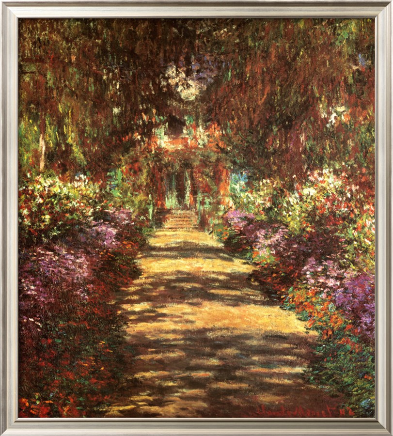 Footpath in the Garden - Claude Monet Paintings